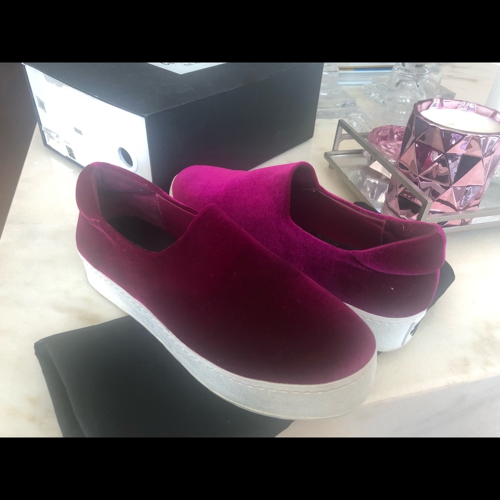 Open ceremony Cici velvet platform slip on sneakers